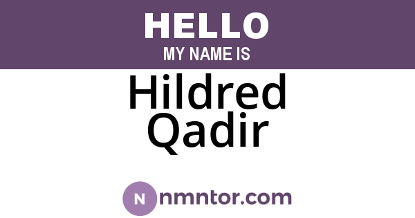 Hildred Qadir