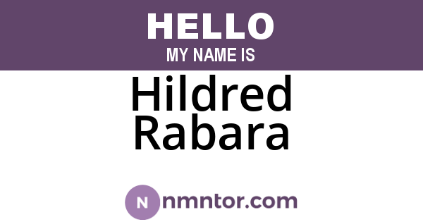 Hildred Rabara