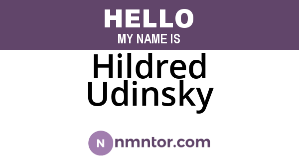 Hildred Udinsky