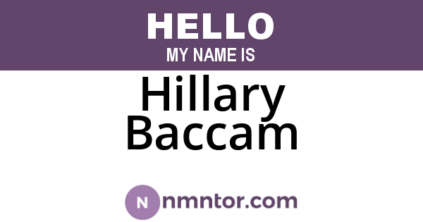 Hillary Baccam