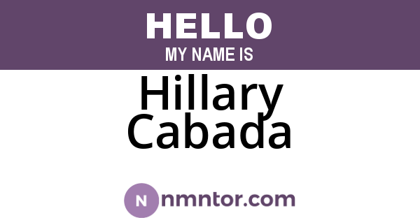 Hillary Cabada