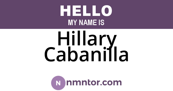 Hillary Cabanilla