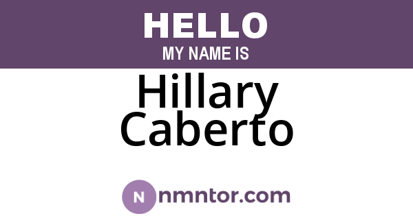 Hillary Caberto