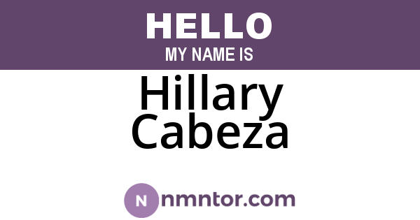 Hillary Cabeza