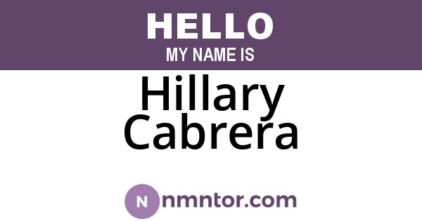Hillary Cabrera
