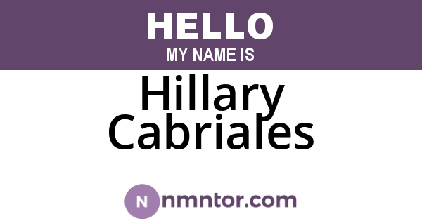 Hillary Cabriales