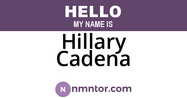 Hillary Cadena