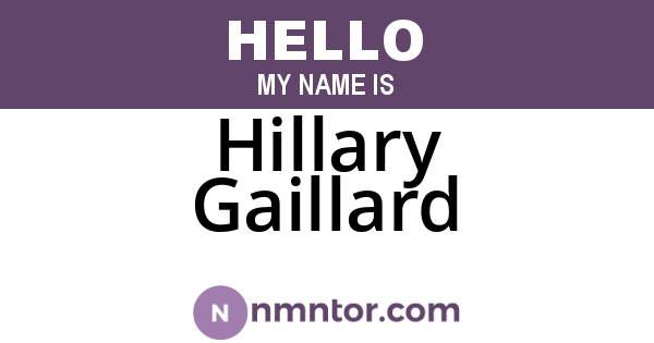 Hillary Gaillard