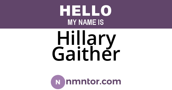 Hillary Gaither