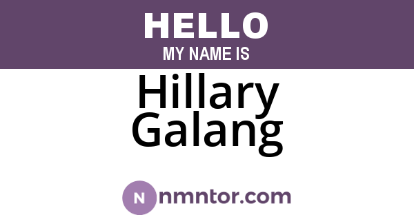 Hillary Galang
