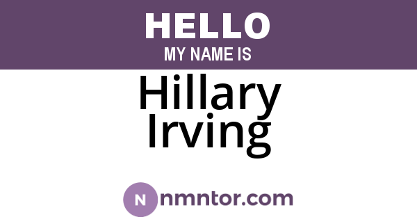 Hillary Irving