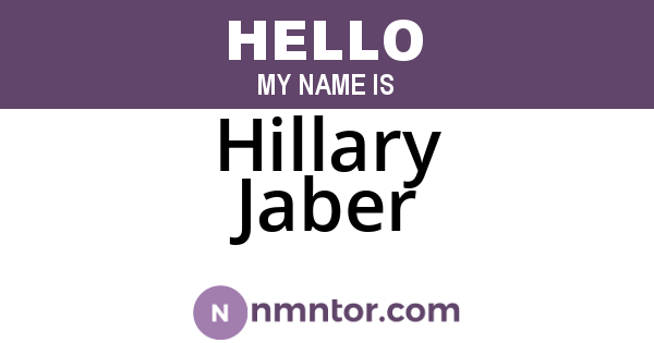 Hillary Jaber