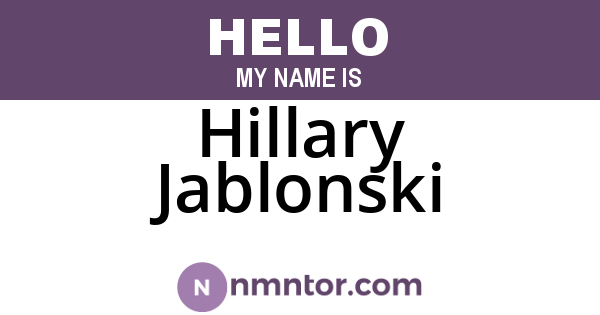 Hillary Jablonski