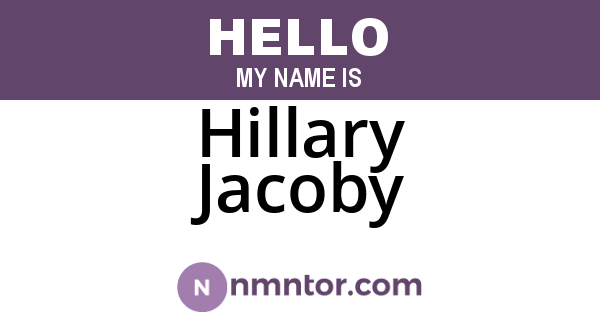 Hillary Jacoby