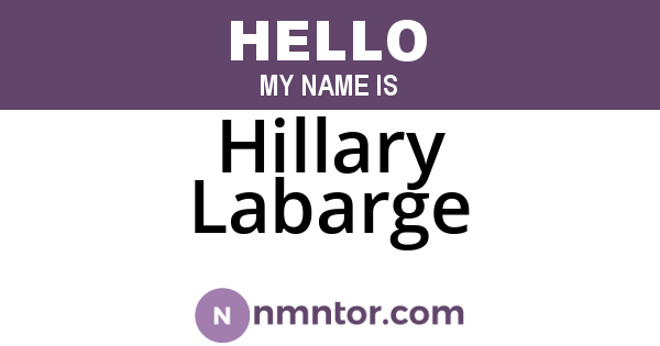Hillary Labarge