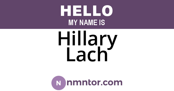 Hillary Lach
