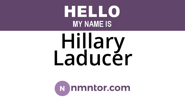 Hillary Laducer
