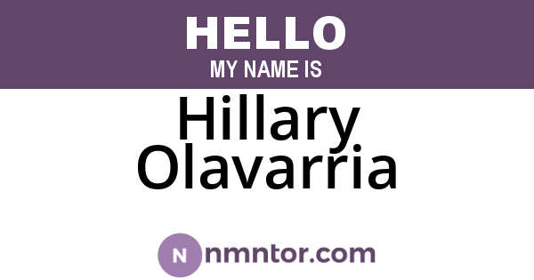 Hillary Olavarria
