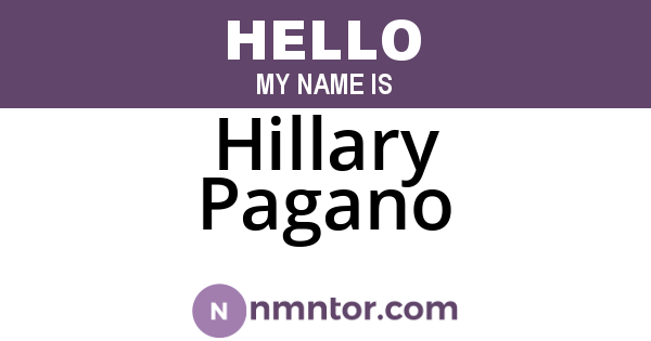 Hillary Pagano