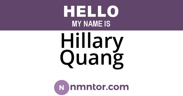Hillary Quang