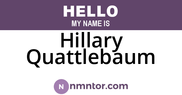 Hillary Quattlebaum