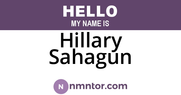 Hillary Sahagun