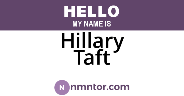 Hillary Taft