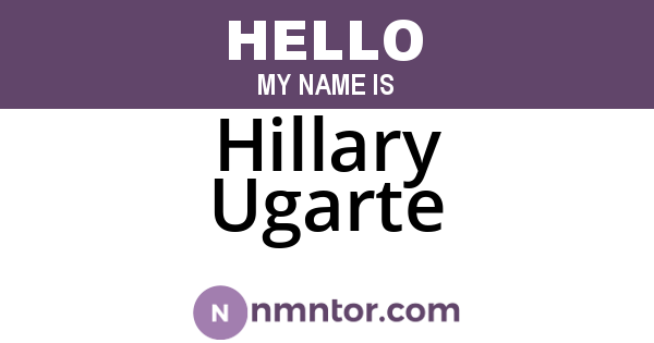 Hillary Ugarte
