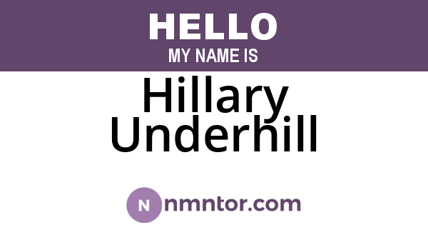 Hillary Underhill