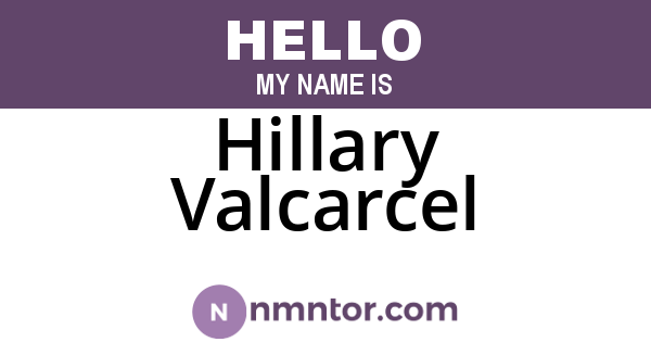 Hillary Valcarcel