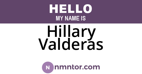 Hillary Valderas