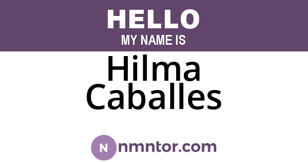 Hilma Caballes