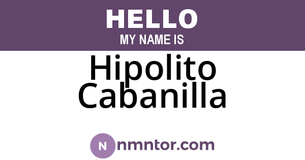 Hipolito Cabanilla