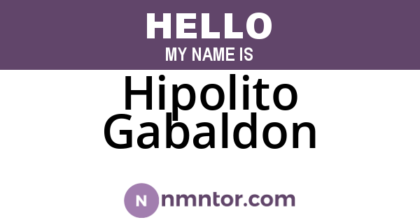Hipolito Gabaldon