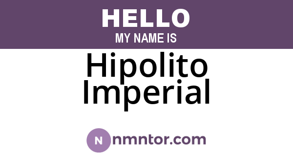 Hipolito Imperial