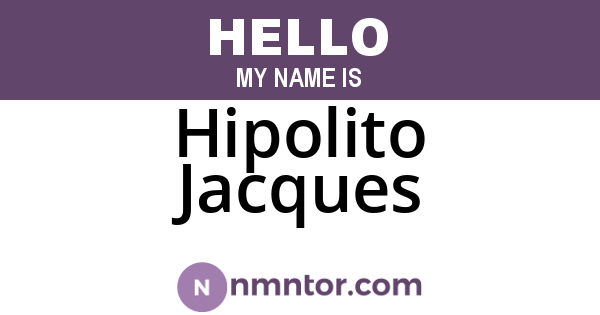 Hipolito Jacques