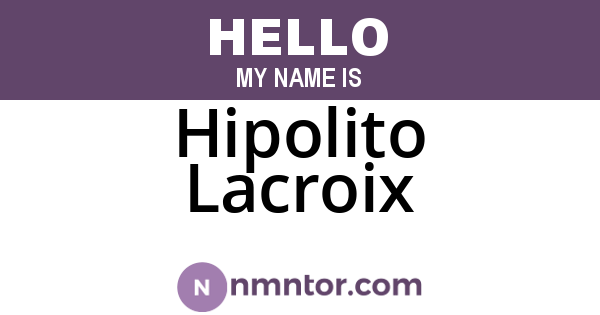 Hipolito Lacroix