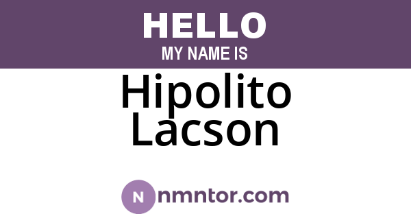 Hipolito Lacson