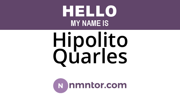 Hipolito Quarles