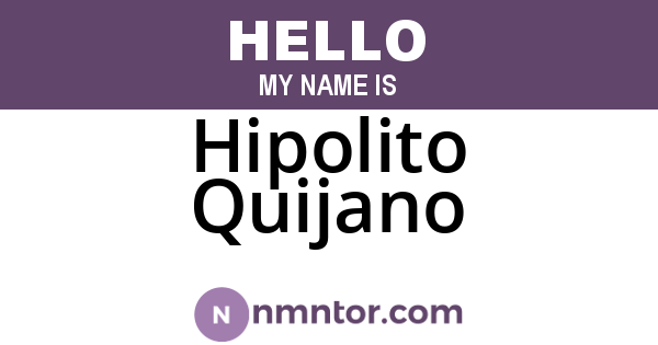 Hipolito Quijano