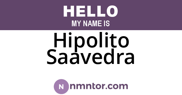 Hipolito Saavedra