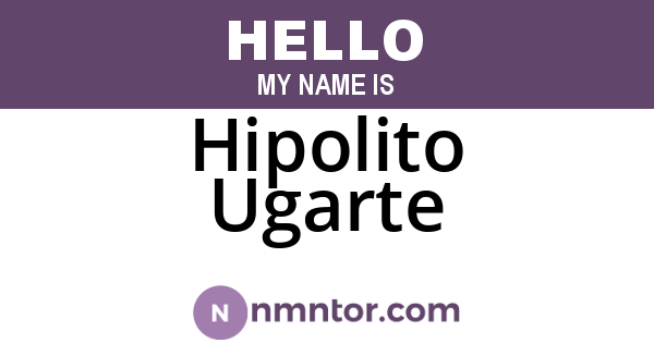 Hipolito Ugarte