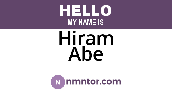 Hiram Abe