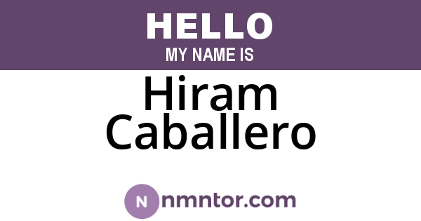 Hiram Caballero