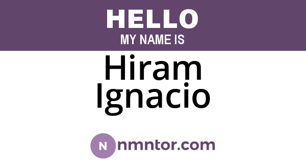 Hiram Ignacio