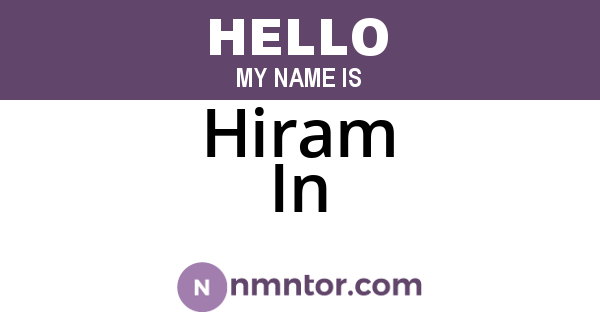 Hiram In