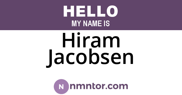 Hiram Jacobsen