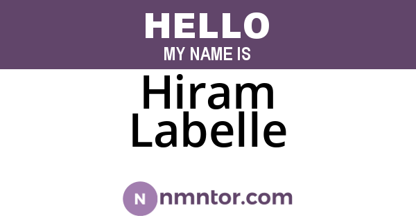 Hiram Labelle