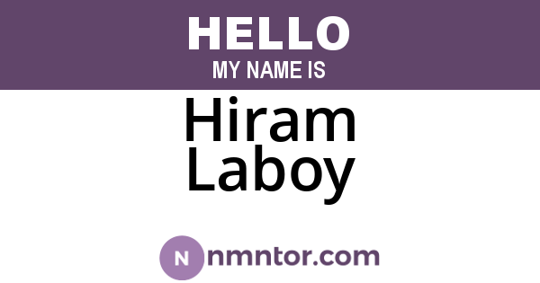 Hiram Laboy