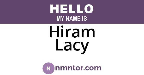 Hiram Lacy